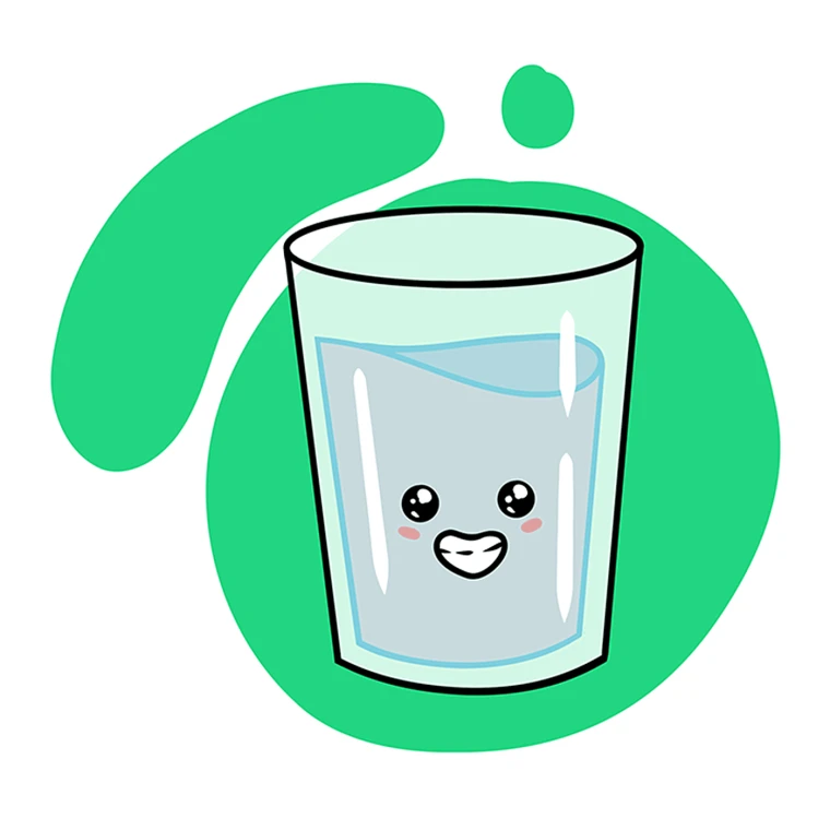 Glas Wasser Comic
